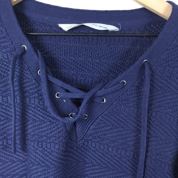 Athleta Sunset Sweater, Lace Up Front, Size XXS - Picture 3 of 5